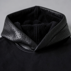 Perforated Leather Hoodie