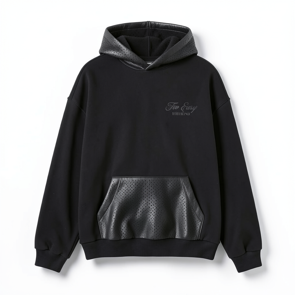 Perforated Leather Hoodie