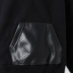 Perforated Leather Hoodie