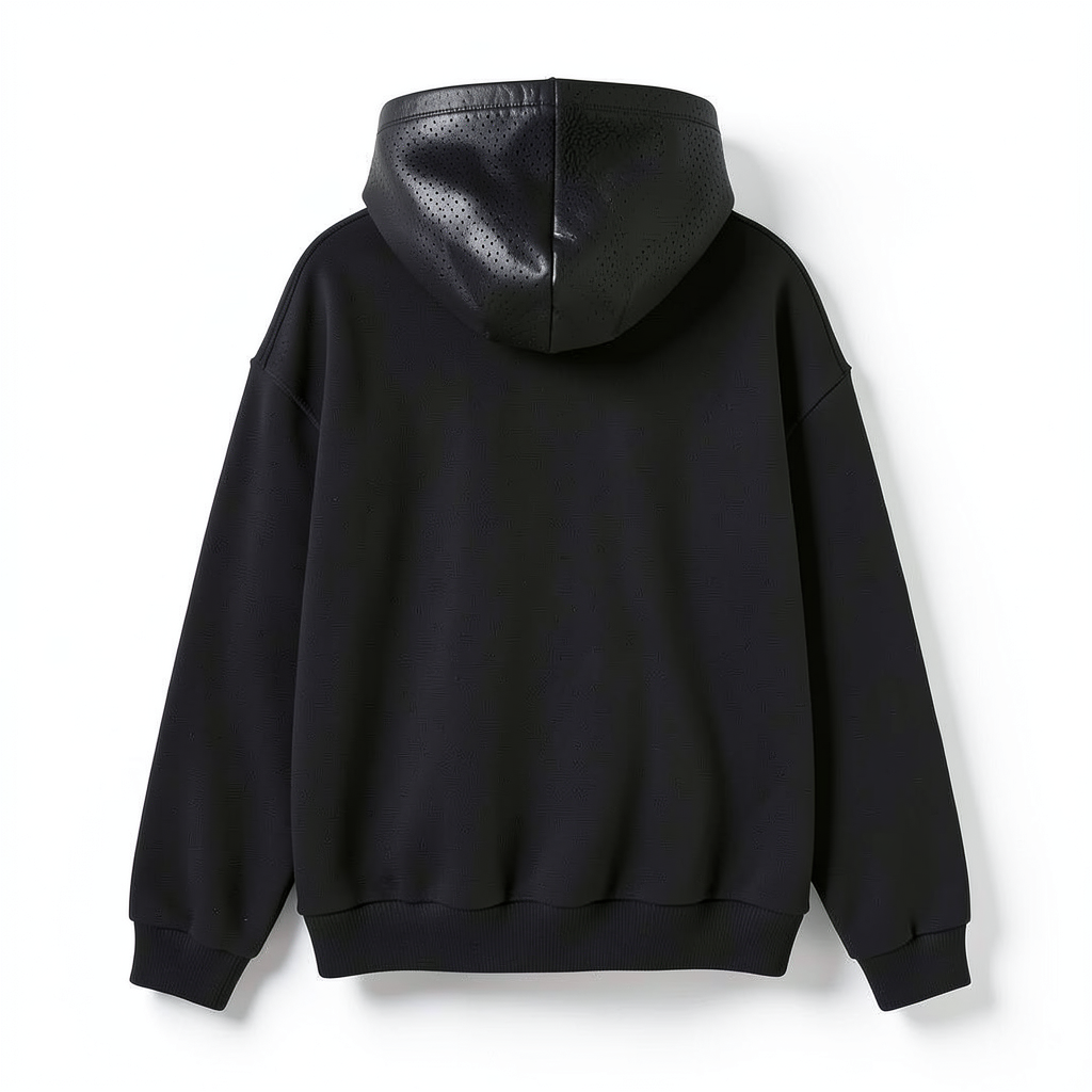 Perforated Leather Hoodie